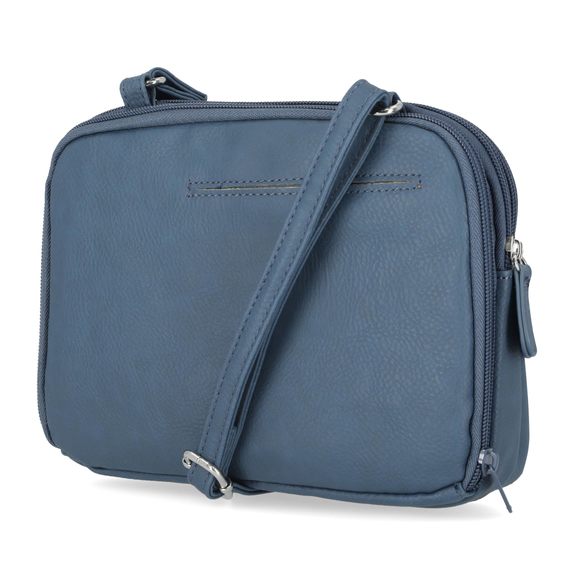 Ziy Triple Compartment Crossbody Bag, Denim ^-^ - Picture 5 of 7